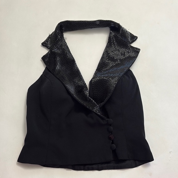 Cecily Brown Jackets & Blazers - Vintage Cecily Brown Beaded Collar Vest